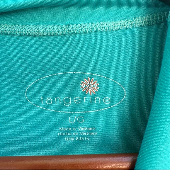 TANGERINE Women's Teal Full Zip Mesh Athletic Jacket Sweatshirt Size Large - Picture 2 of 12